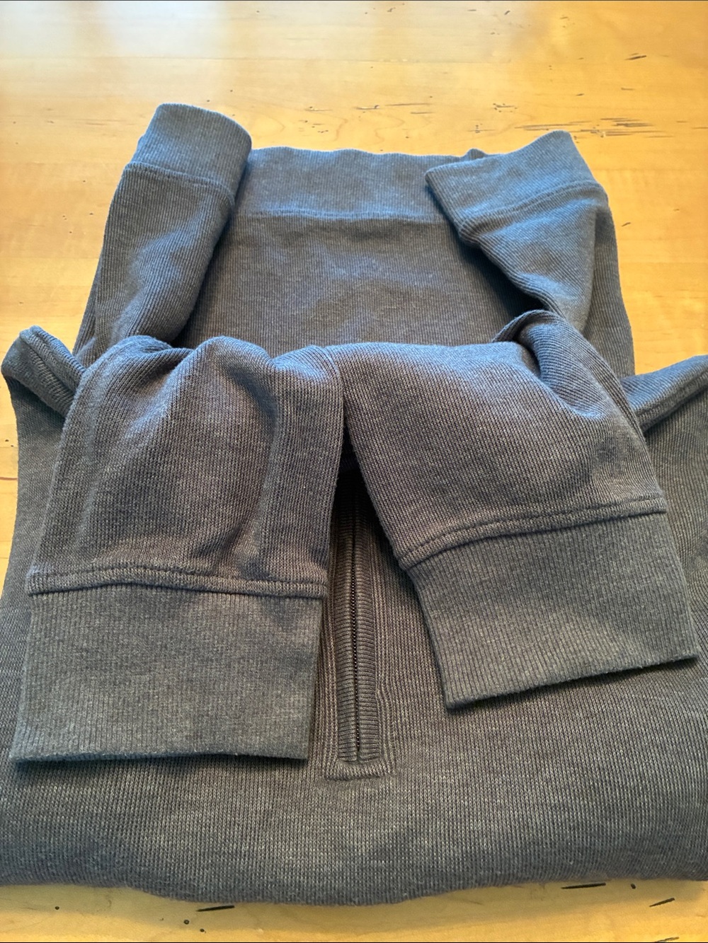 VAN HEUSEN EUC Men's Quarter-Zip Pullover Long-Sleeve Sweater, Charcoal Size XL. - Picture 7 of 9